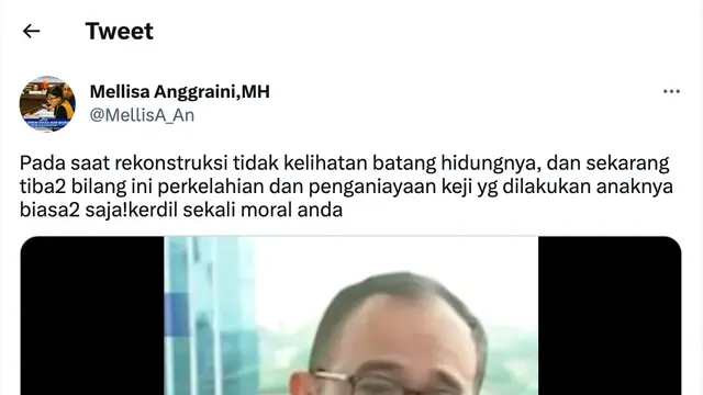 Cuitan Mellisa Anggraini pengacara David Ozora. (Foto: Dok. Twitter @MellisA_An)
