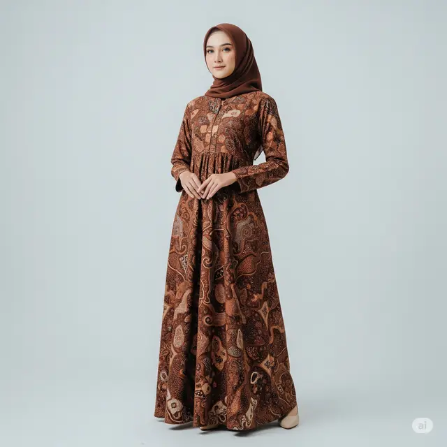 14 Model Gamis Batik Untuk Pesta Pernikahan Terbaru 2025, Elegan dan Menawan!