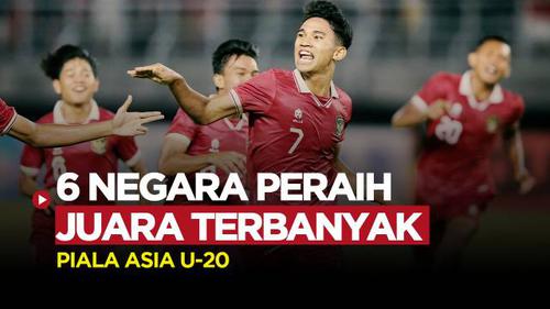 MOTION GRAFIS: Deretan Tim dengan Gelar Juara Terbanyak Piala Asia U-20, Timnas Indonesia Pernah Juara