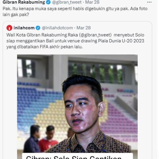 Kenapa Kaesang Pangarep Tertawakan Foto Berita Gibran Rakabuming Tentang Drawing Piala Dunia U-20 di Solo?