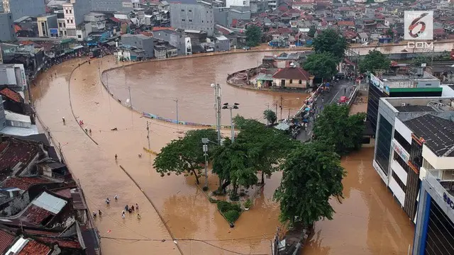 VIDEO: Tampilan Udara Banjir di Jatinegara