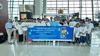 Sejumlah anak yatim dari  Yayasan Al-Muhajirin Pondok Cabe dan Yayasan Yatim Piatu Rasulullah SAW terbang ke Bali bersama Pelita Air. (Istimewa)