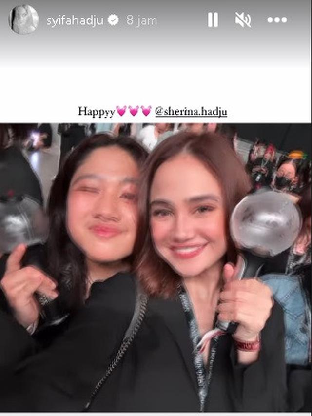 Syifa Hadju nonton konser Suga BTS bertajuk Agust D Tour: D-DAY 2023 Jakarta(Foto: Instagram syifahadju)