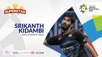 Superstar Asian Games, Srikanth Kidambi. (Bola.com/Dody Iryawan)