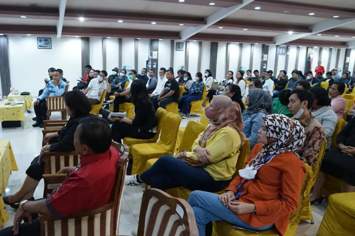 Bane Raja Manalu saat sosialisasi Kekayaan Intelektual di Grand Orri Hotel Berastagi, Kabupaten Karo. (Istimewa).