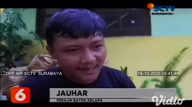 Jauhar warga Desa Ranuyoso, Lumajang membuat aneka kerajinan tangan berbahan dasar batok kelapa. Berbekal mesin gergaji, bor, dan amplas. Jauhar menyulap batok kelapa menjadi kerajinan berupa pot bunga berbagai jenis.