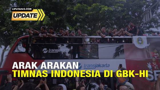 Lautan Suporter Kawal Arak-arakan Timnas Indonesia U-22