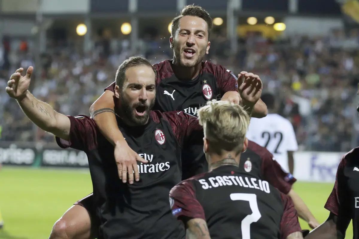 Liga Europa, F91 Dudelange, AC Milan