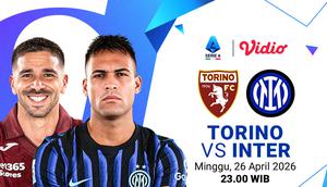 Torino vs Inter Milan menjadi laga penentuan dalam perburuan gelar juara Serie A. Eksklusif hanya di Vidio.