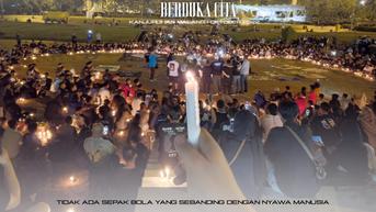 Berduka Atas Tragedi Kanjuruhan Malang, Aliansi Suporter Batam Gelar Aksi Seribu Lilin