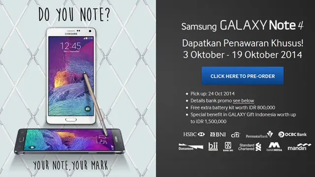 Samsung GALAXY Note 4 Telah Mendarat Di Indonesia
