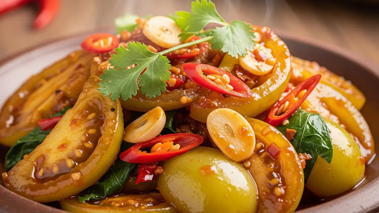Resep Tumis Tomat Hijau Pedas Gurih