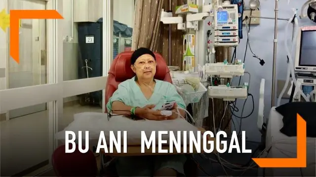 Ani Yudhoyono meninggal dunia saat menjalani perawatan di National University Hospial, Singapura. Ani menghembuskan napas terakhir karena menderita penyakit kanker darah.
