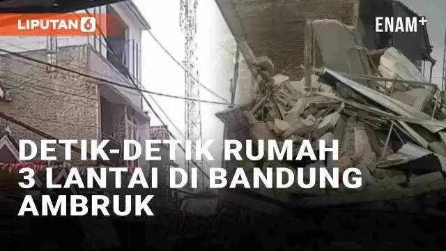 Sebuah rumah tiga lantai di Jl. Sampora, Kampung Cilisung, Sukamenak, Kabupaten Bandung ambruk pada Selasa (6/8/2024) sore. Awalnya kondisi bangunan yang mulai retak-retak membuat warga penasaran dan berkerumun di sekitar lokasi. Hingga kemudian ruma...