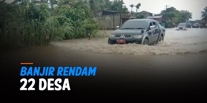 VIDEO: Dua Hari Diguyur Hujan, 22 Desa di Aceh Selatan Terendam Banjir