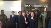 Menkumham Yasonna bertemu dengan Menteri Kehakiman China (Liputan6.com/ Andreas Gerry Tuwo)