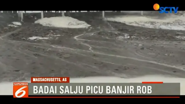 Badai Salju Picu Banjir Rob di Wilayah Pesisir Amerika Serikat