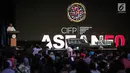 Suasana saat Ketua Umum Partai Gerindra Prabowo Subianto menyampaikan materi dalam Conference on Indonesia Foreign Policy 2017 di Jakarta, Sabtu (21/10). Diskusi tersebut membahas sebuah percakapan bipartisan. (Liputan6.com/Faizal Fanani)