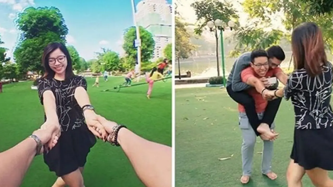 Kocak, 8 Potret di Balik Foto Keren Ada Teman yang Menderita