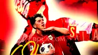 Timnas Indonesia - Ilustrasi Ole Romeny (Bola.com/Adreanus Titus)