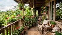 7 Balkon Rumah dari Kayu yang Estetik dan Nyaman untuk Hunian Tropis