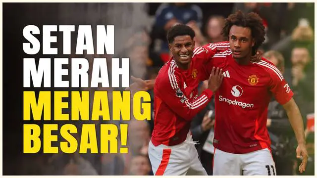 VIDEO: Joshua Zirkzee dan Marcus Rashford Menggila, Manchester United Menang Telak atas Everton