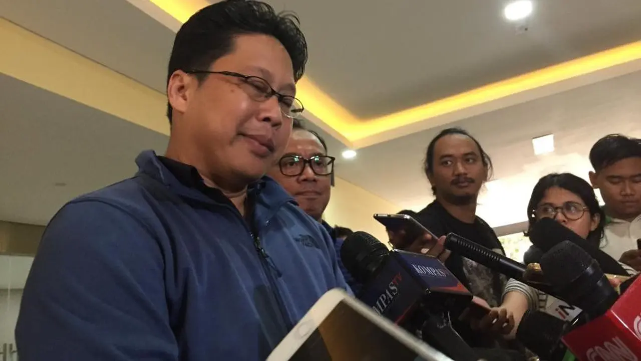 Aktivis Robertus Robet usai pemeriksaan. (Liputan6.com/Ady Anugrahadi)