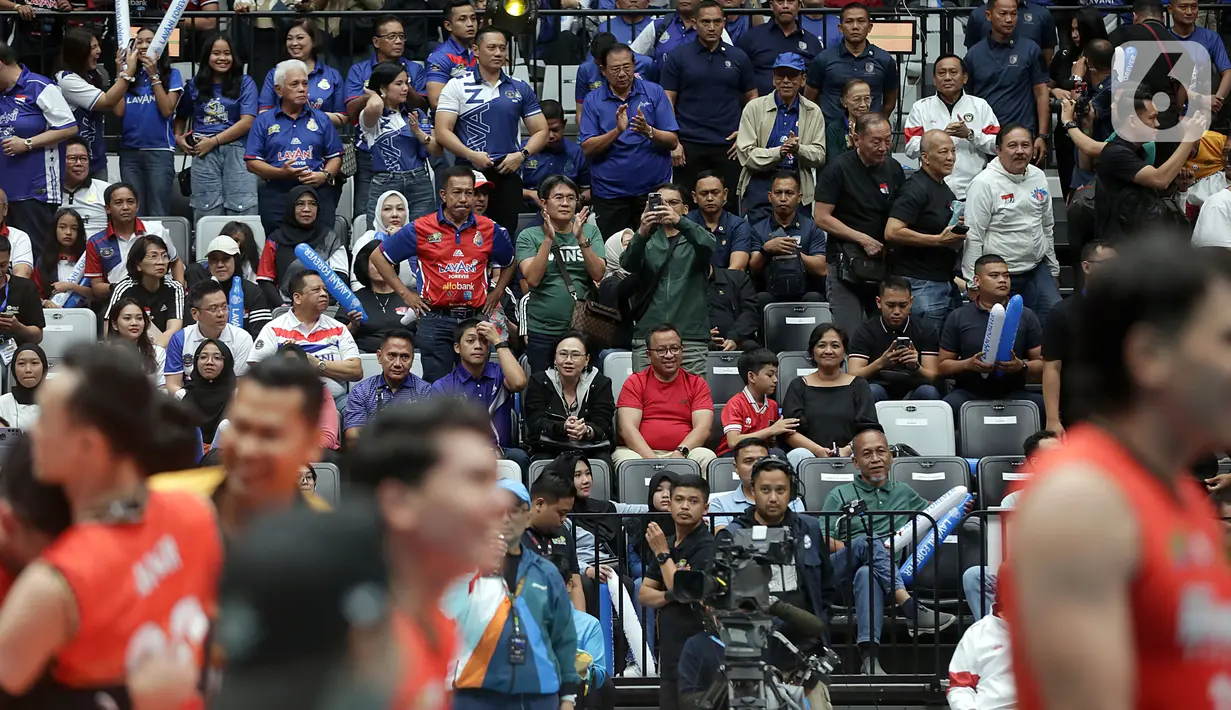 Kemenangan Jakarta Bhayangkara Presisi juga memupus harapan Jakarta Lavani Allo Bank Electric untuk mencetak hattrick di ajang Proliga. (Liputan6.com/Helmi Fithriansyah)