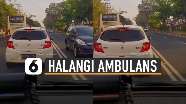 Mobil itu tak segera menepi saat sebuah ambulans melaju membawa pasien kanker.