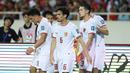 Pemain timnas Indonesia merayakan gol saat berlaga melawan Vietnam pada lanjutan Kualifikasi Piala Dunia 2026 digelar di Stadion My Dinh, Hanoi, Selasa (26/3/2024). (Foto: Dok PSSI)