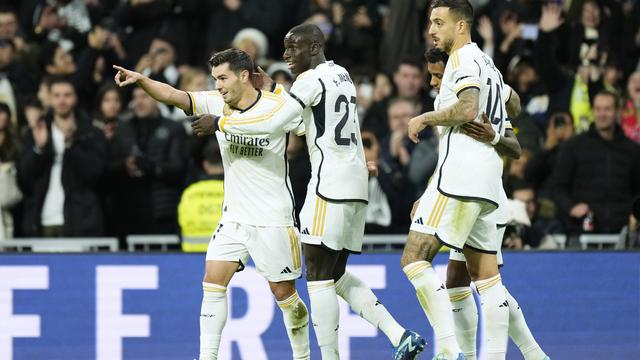 Selebrasi pemain Real Madrid saat melawan Granada