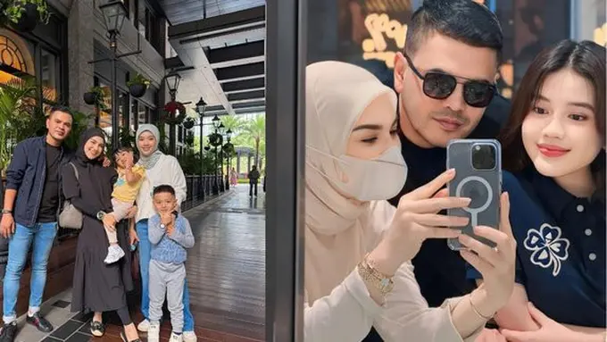 Potret Irish Bella dengan Dua Putri Sambungnya (credit: instagram/haldy_sabri)