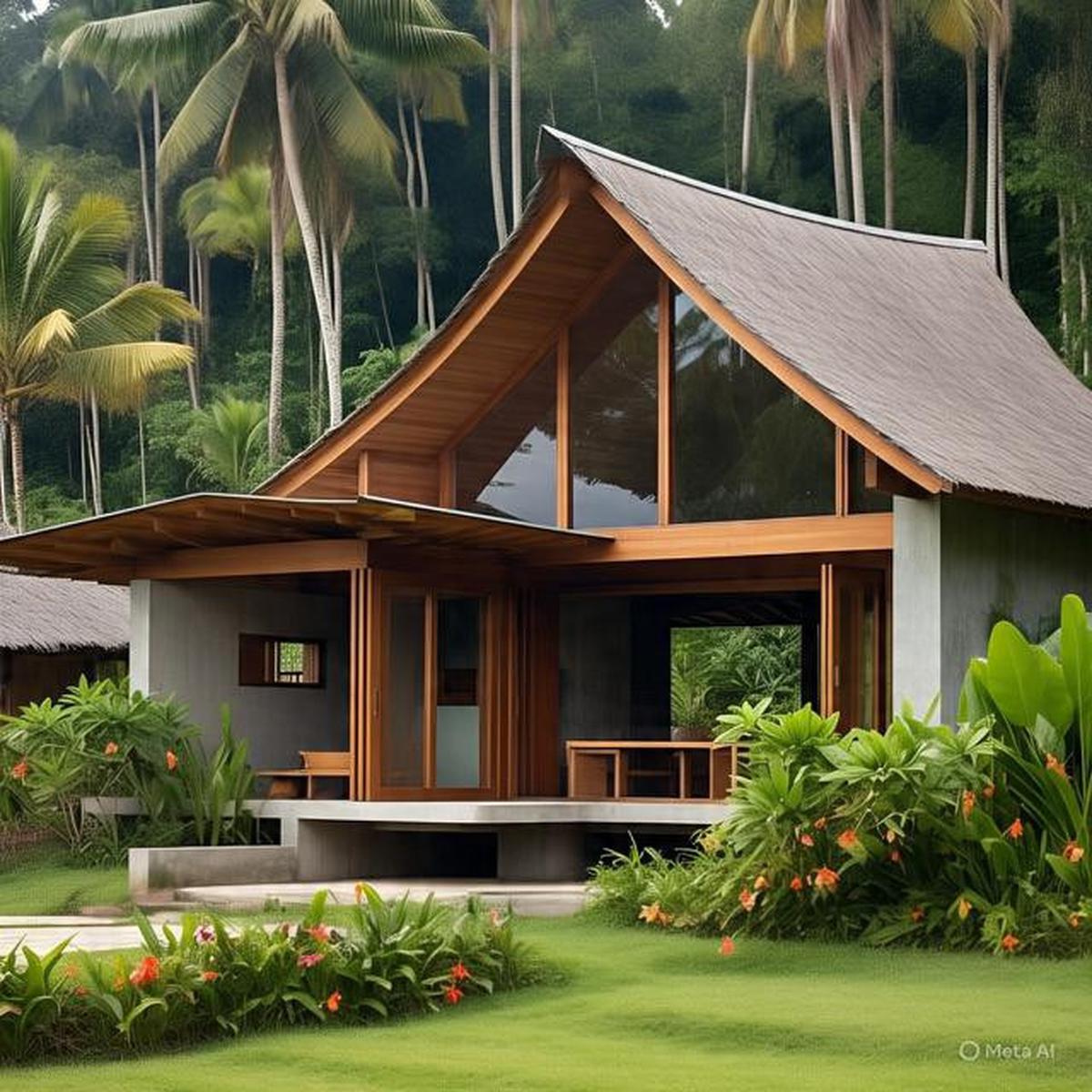 6 Desain Rumah Minimalis di Desa Atap Miring yang Estetik, Modern dan Fungsional