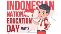 Ilustrasi Hari Pendidikan Nasional 2 Mei. (Image by freepik)