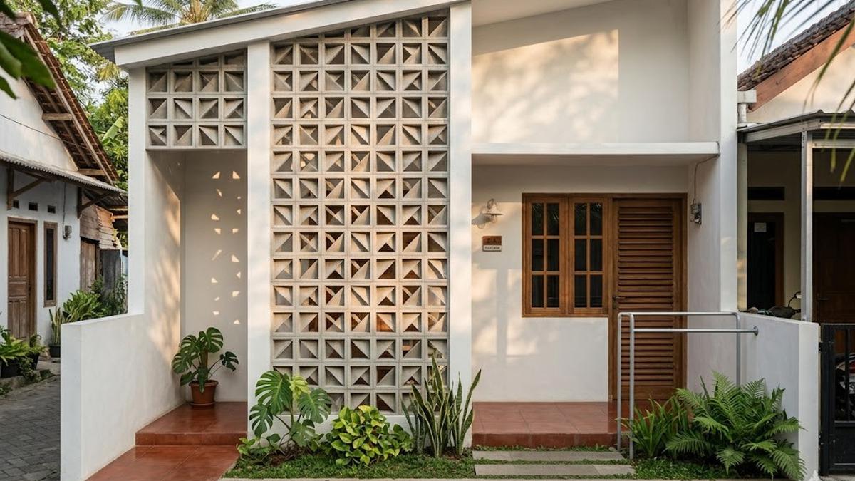 11 Desain Rumah Minimalis dengan Dinding Roster Agar Tetap Sejuk dan Estetis