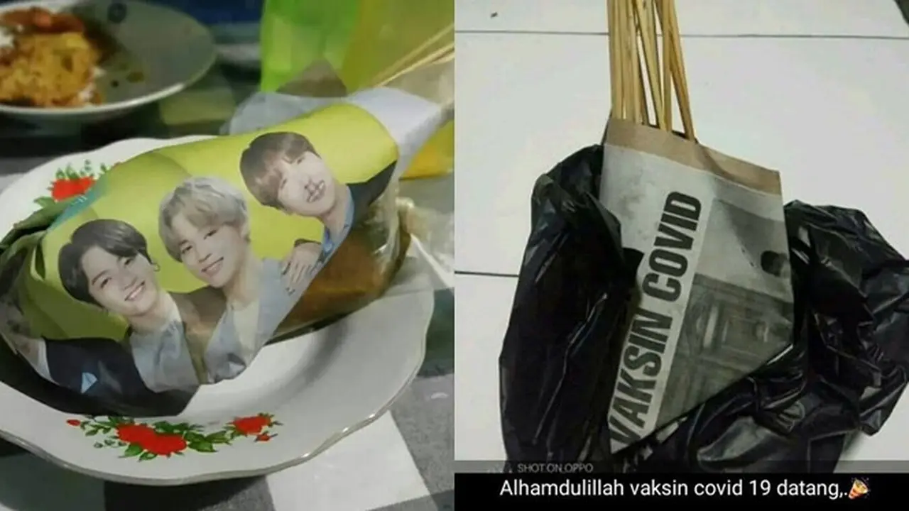 6 Potret Bungkus Sate Ini Kelewat Unik, Bikin Enggak Habis Pikir