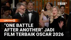 Film “One Battle After Another” karya sutradara Paul Thomas Anderson berhasil memenangkan penghargaan Film Terbaik di ajang Academy Awards ke-98 atau Oscar 2026 yang digelar di Los Angeles, Amerika Serikat. Film ini juga meraih sejumlah pengharga...