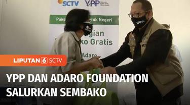 YPP SCTV-Indosiar dan Adaro Foundation menggelar kegiatan pembagian sembako. Ratusan paket sembako dibagikan pada warga mulai dari penjaga lintasan kereta, hingga petugas kebersihan makam.