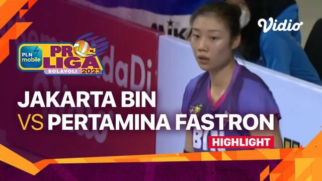 Berita video highlights laga pekan ketiga putaran pertama PLN Mobile Proliga 2023 antara Jakarta BIN melawan Jakarta Pertamina Fastron, Jumat (20/1/2023) siang hari WIB.