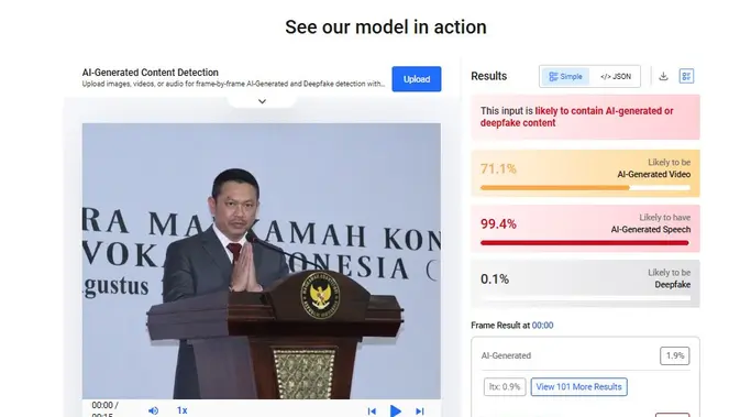 Cek Fakta Liputan6.com menemukan klaim video bantuan laporan untuk korban penipuan online