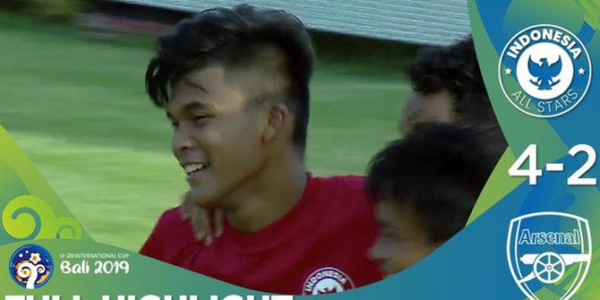 VIDEO: Highlights U-20 International Cup 2019, Indonesia All Stars Vs Arsenal 4-2