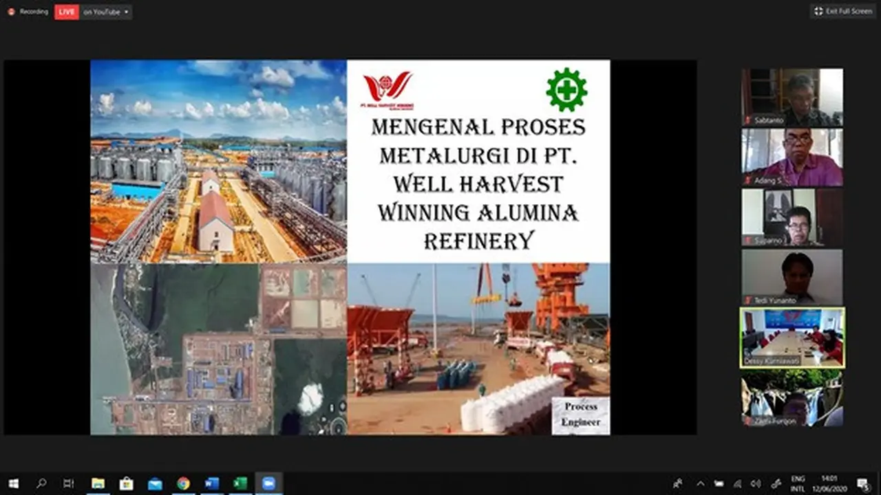 Webinar PEP Bandung: Belajar Proses Metalurgi Bersama PT. Well Harvest Winning Alumina Refinery