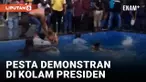 Rayakan Penyerbuan, Demonstran Berenang di Kolam Presiden Sri Lanka