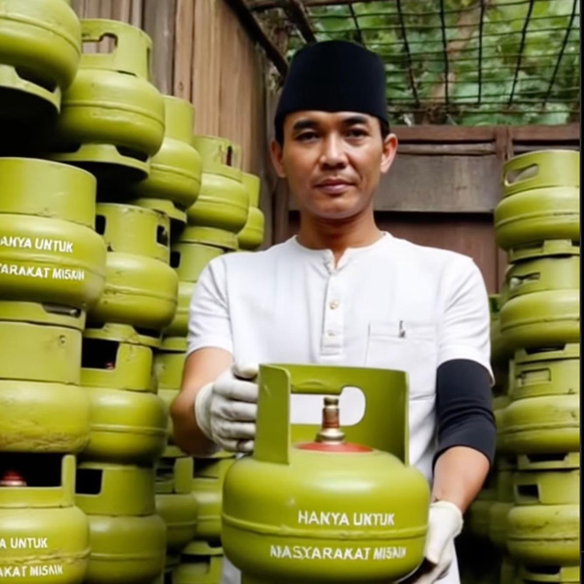 Ini Penampakan jika Para Mantan Presiden Indonesia Jadi Pedagang Gas 3Kg Versi AI