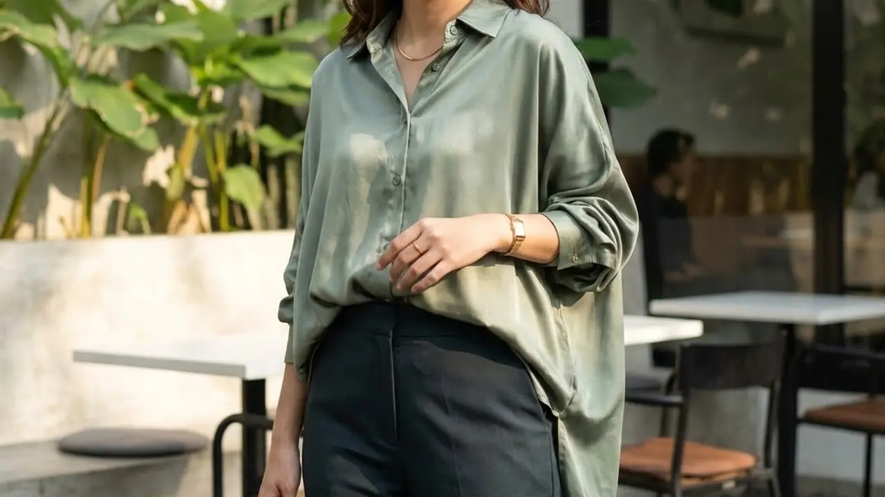 Kemeja Oversize Silk