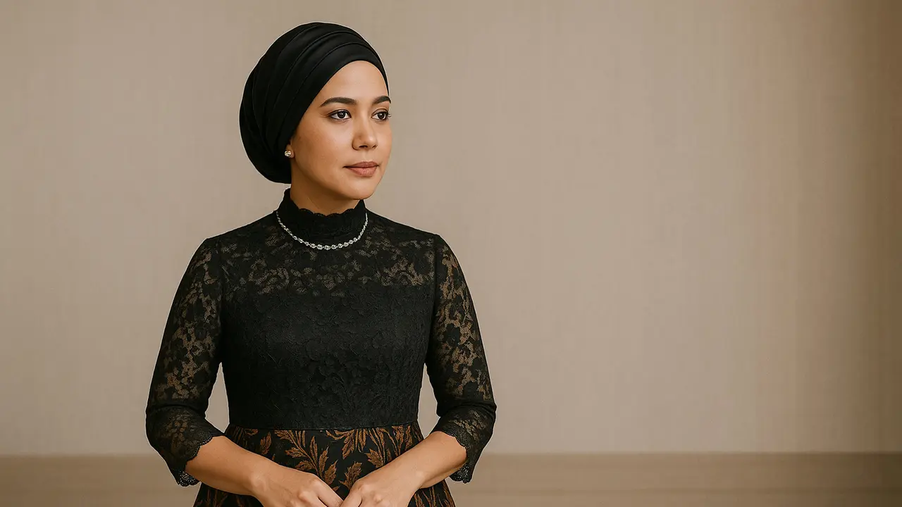 Dress Batik Kombinasi Brokat Hijab (Foto: ChatGPT)