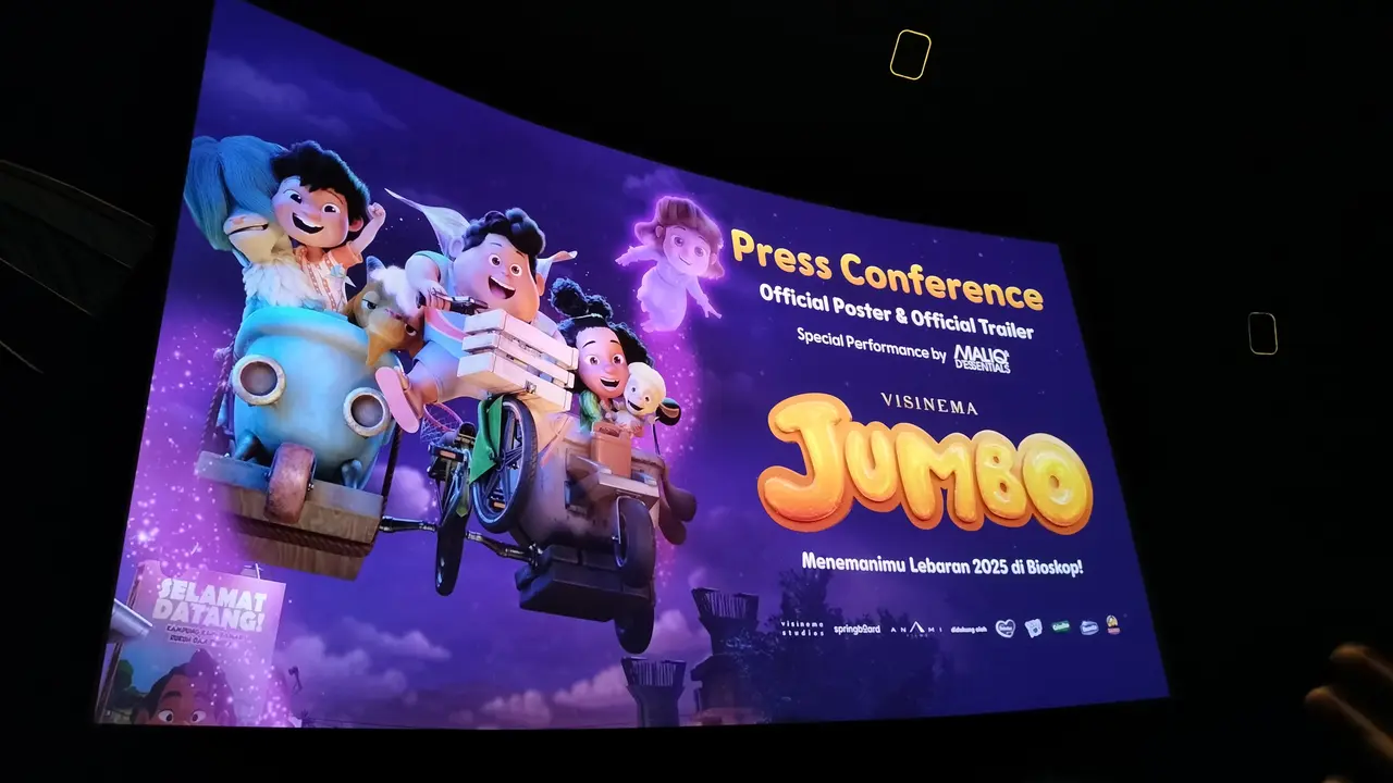Press Conference Film JUMBO, Plaza Senayan XXI, Jakarta Pusat, Rabu (12/2/25). (Foto: Liputan6.com/Rahmadina Sundari)