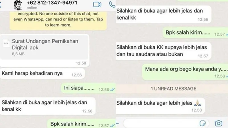 6 Chat Penipu Ingin Curi Data Pribadi, Modus Terbaru Undangan Nikah