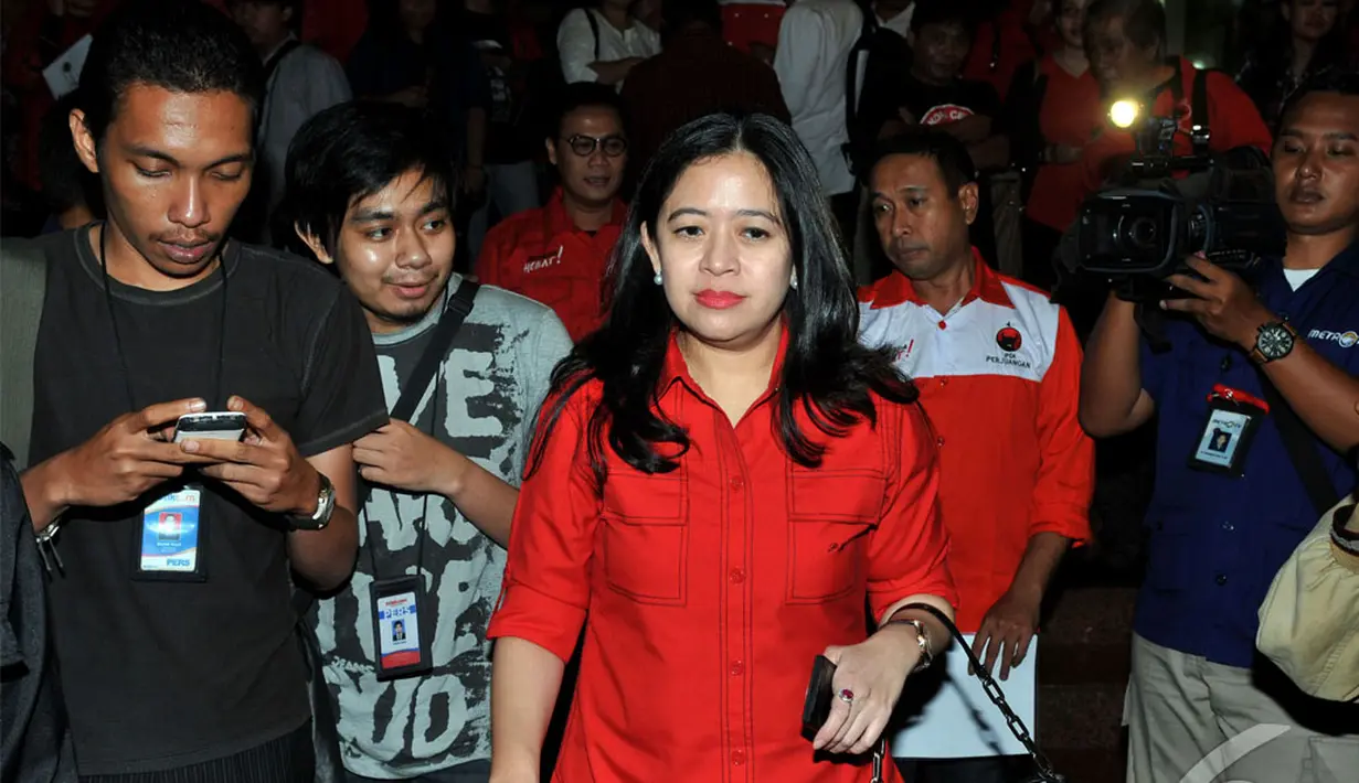 Puan berharap penyelenggaraan pilpres dapat terlaksana dengan jujur, adil dan beretika, Senayan, Jakarta Selatan, Senin (26/5/2014) (Liputan6.com/Johan Tallo).