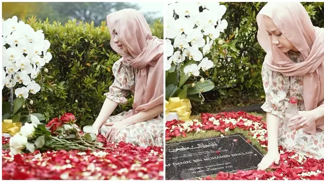 6 Momen BCL Ziarah ke Makam Ashraf Sinclair, Kenang 5 Tahun Kepergian
